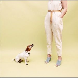 ES Keaton Jumpsuit in Natural Cotton Canvas